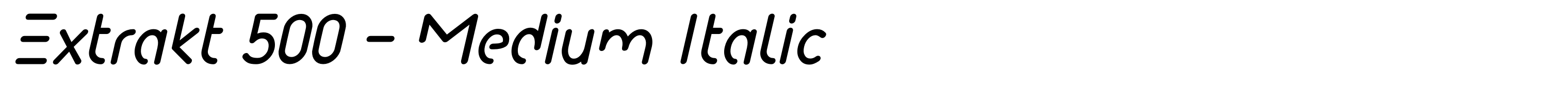 Extrakt 500 - Medium Italic